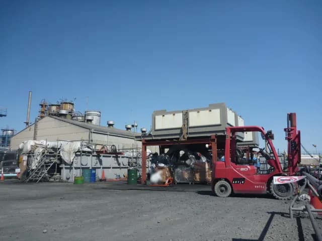 仮設水処理プラントの写真