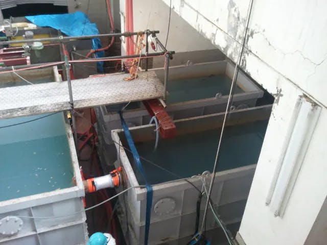 処理水槽状況 の写真
