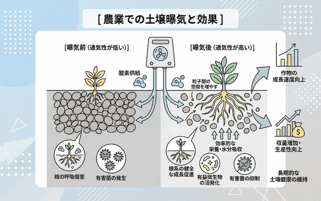 農業での土壌曝気と効果