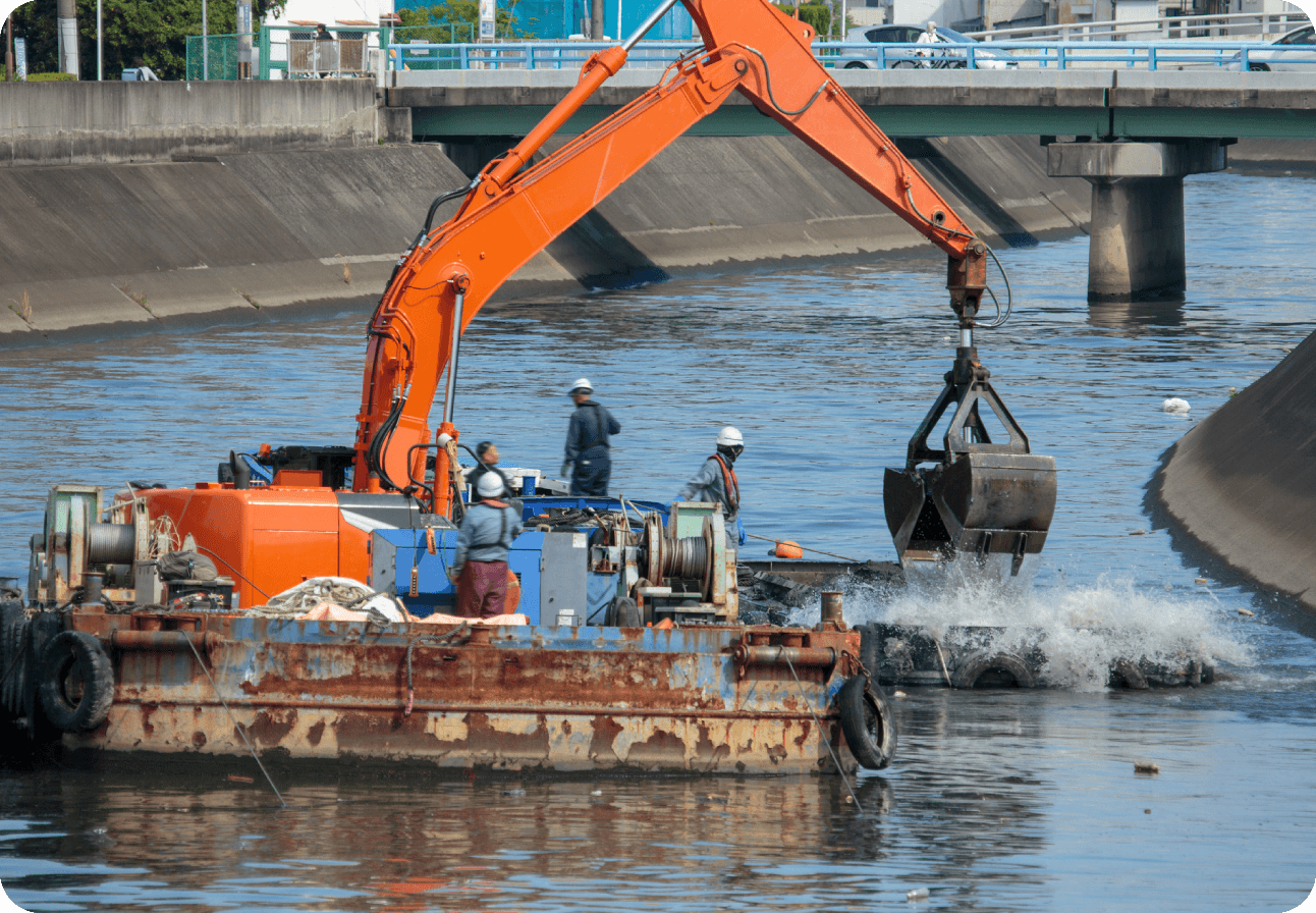 土木現場で発生した建設汚泥が高濃度のため濁水処理機で処理できない 土木現場で発生した建設汚泥が高濃度のため濁水処理機で処理できない